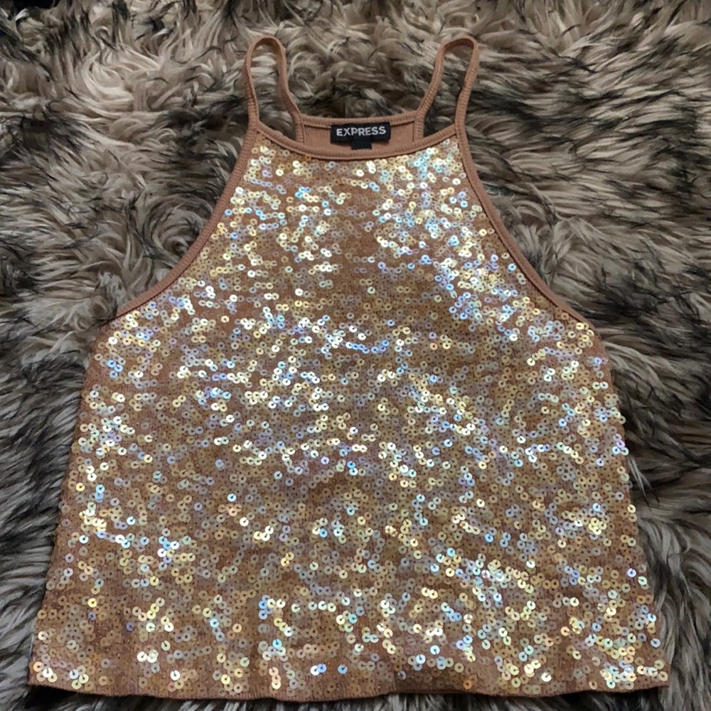 Cute little tank top sequin top.